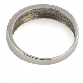 9ct white gold Cubic Zirconia half eternity Ring size N